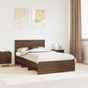 Sängyn runko Ruskea tammi 135 x 190 cm Tekninen puu