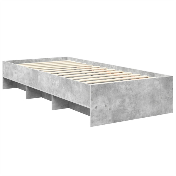 Sängyn runko Betoninharmaa 75 x 190 cm Tekninen puu