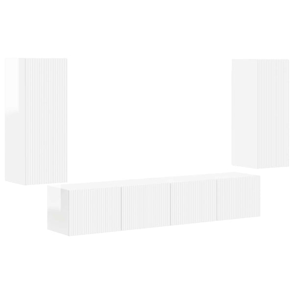 Korkean kiillon valkoinen 78,5 x 30 x 29,5 cm
