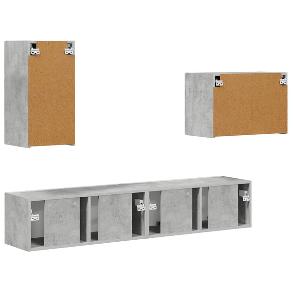 4-osainen Harmaa Betoni