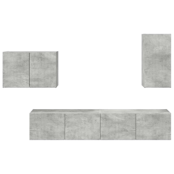 4-osainen Harmaa Betoni