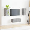 Betoni TV-tasosetti 2 pcs Harmaa Tekninen puu
