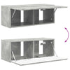 Betoni TV-tasosetti 2 pcs Harmaa Tekninen puu