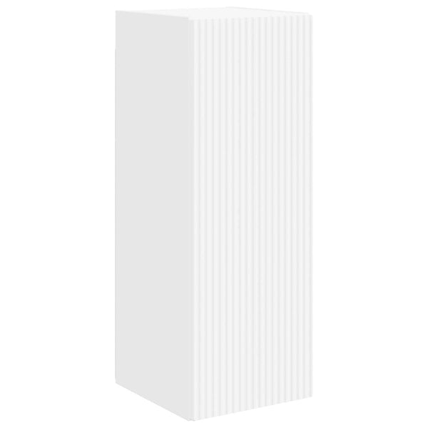 Seinäkiinnitettävä TV-tasosetti 2 kpl Valkoinen Tekninen puu