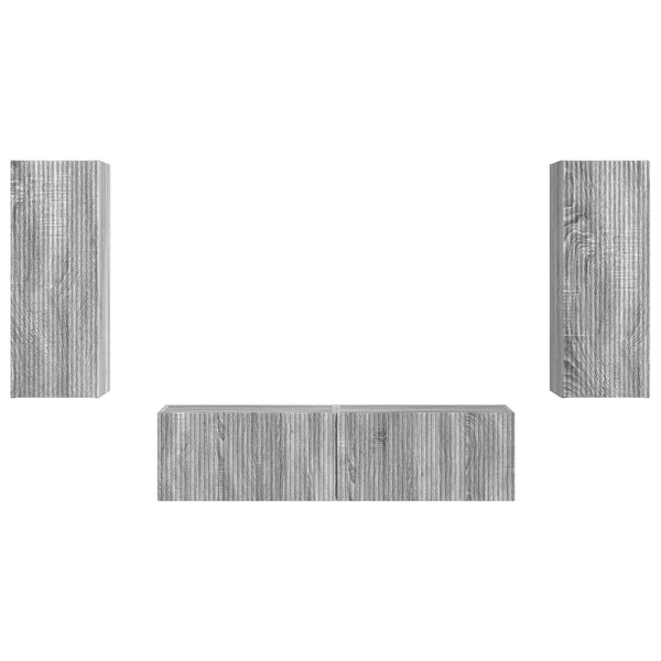 TV-tasosetti 2 osaa Teknistä puuta Harmaa Sonoma