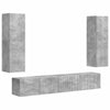 TV-tasosetti 3 pcs Tekninen puu Harmaa Betoni