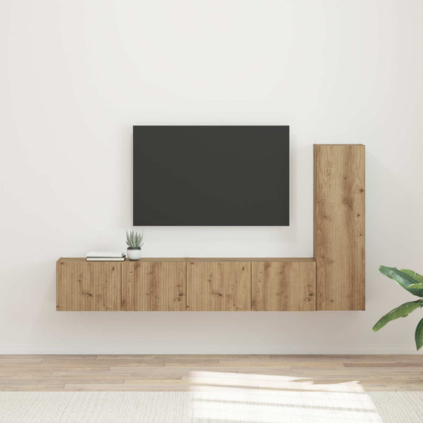TV-tasosetti 2 pcs Tekninen puu Artisan tammi
