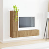 TV-tasosetti 2 pcs Tekninen puu Artisan tammi