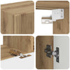 Artisan tammi 4 pcs TV-tasosetti Tekninen puu