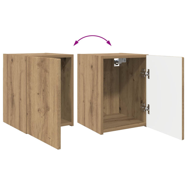 Artisan tammi 4 pcs TV-tasosetti Tekninen puu