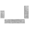 TV-tasosetti 3 pcs Harmaa Betoni Tekninen puu