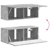 TV-tasosetti 3 pcs Harmaa Betoni Tekninen puu