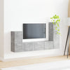 Harmaa TV-tasosetti 3 pcs Betoni Tekninen puu