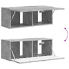 Harmaa TV-tasosetti 3 pcs Betoni Tekninen puu
