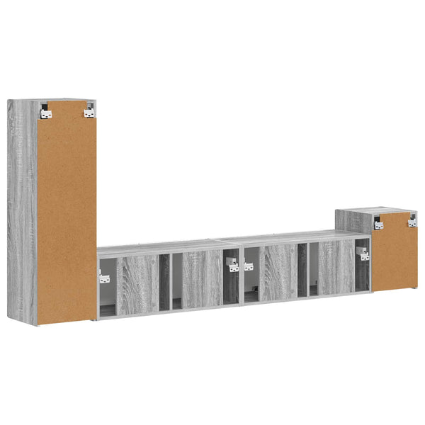 Harmaa Sonoma TV-tasosetti 3 kpl Tekninen puu