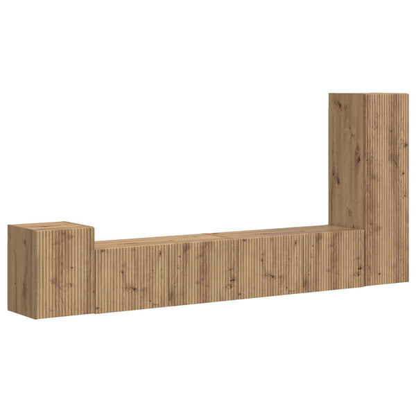 Artisan tammi 3 pcs TV-tasosetti Tekninen puu