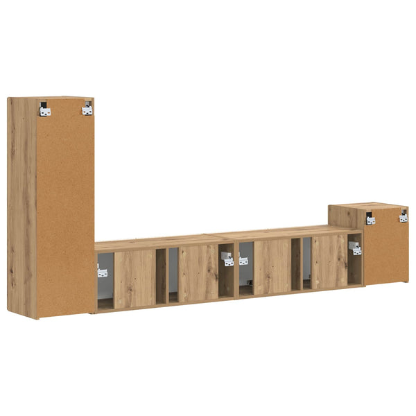 Artisan tammi 3 pcs TV-tasosetti Tekninen puu