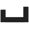TV-tasosetti Musta 4 pcs Seinäkiinnitettävä Tekninen puu