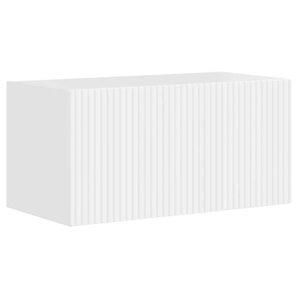 Tekninen puu 4-osainen TV-tasosetti Korkean kiillon valkoinen