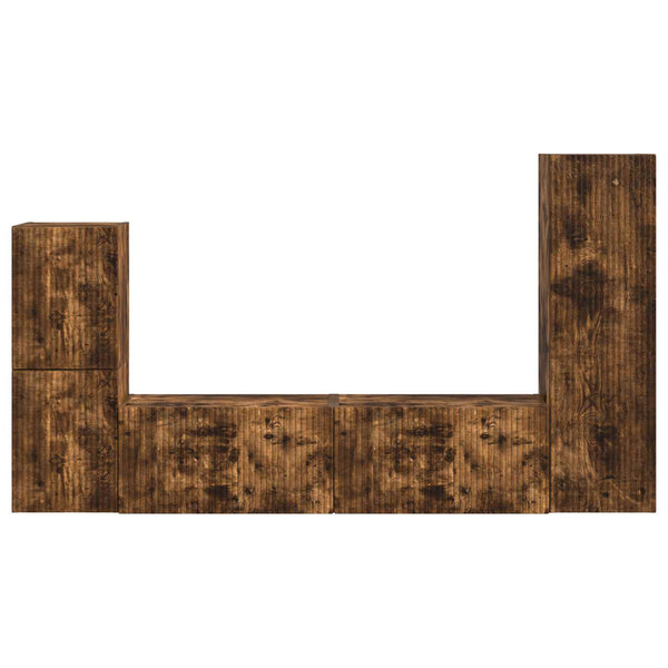 Savupähkinä TV-tasosetti 4 pcs Seinäkiinnitettävä Tekninen puu