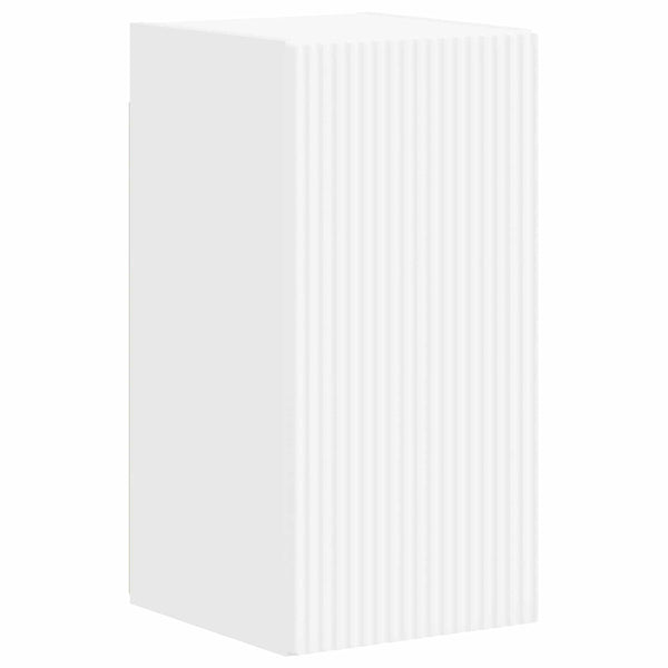 TV-tasosetti 4 pcs Valkoinen Seinäkiinnitettävä Tekninen puu