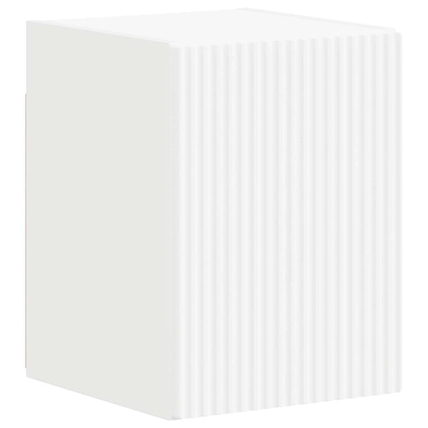 TV-tasosetti 4 pcs Valkoinen Seinäkiinnitettävä Tekninen puu