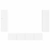 TV-tasosetti 4 pcs Valkoinen Seinäkiinnitettävä Tekninen puu