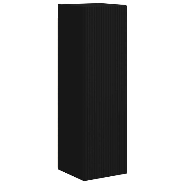 4 pcs Musta TV-tasosetti Seinäkiinnitettävä Tekninen puu