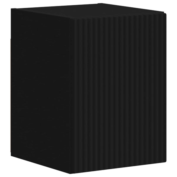 4 pcs Musta TV-tasosetti Seinäkiinnitettävä Tekninen puu