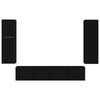 4 pcs Musta TV-tasosetti Seinäkiinnitettävä Tekninen puu