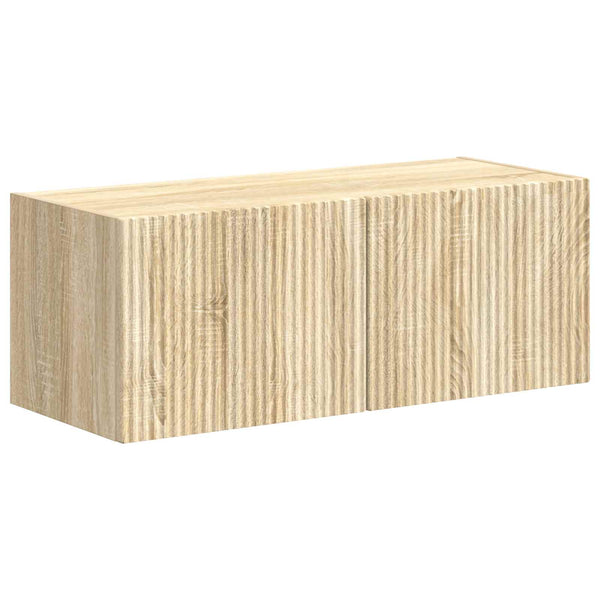 Tekninen puu TV-tasosetti 4 pcs Sonoman tammi