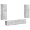 TV-tasosetti 4 pcs Harmaa Betoni Tekninen puu