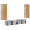 TV-tasosetti 4 pcs Harmaa Betoni Tekninen puu