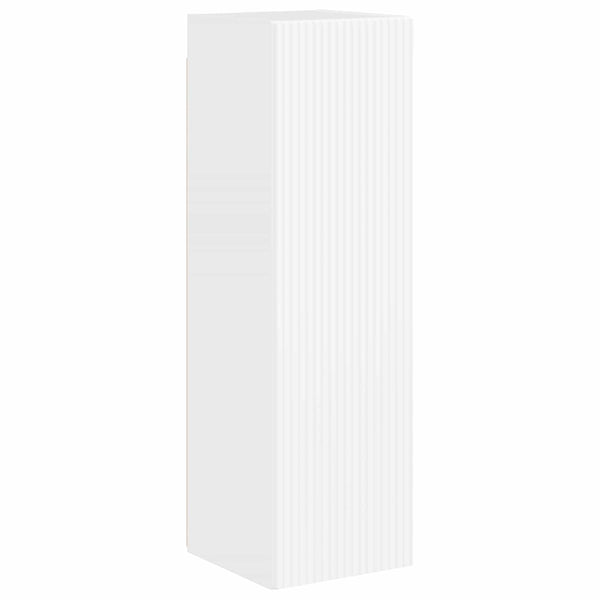 TV-tasosetti 4 osaa Tekninen puu Korkean kiillon valkoisena