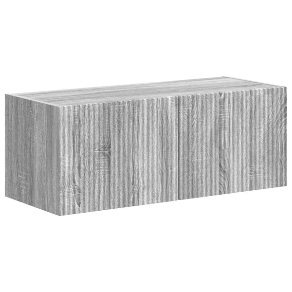 4 pcs Harmaa Sonoma TV-tasosetti Tekninen puu