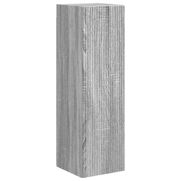 4 pcs Harmaa Sonoma TV-tasosetti Tekninen puu