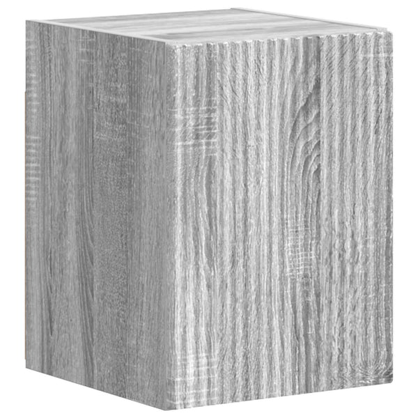 4 pcs Harmaa Sonoma TV-tasosetti Tekninen puu