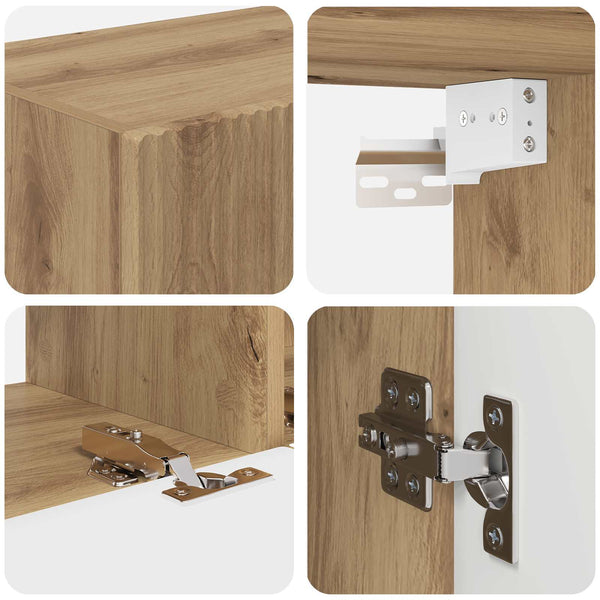 TV-tasosetti Artisan tammi 4 pcs Tekninen puu