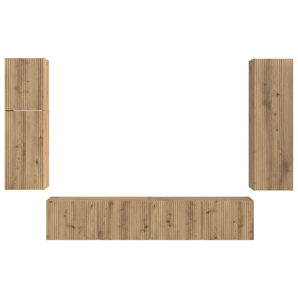 TV-tasosetti Artisan tammi 4 pcs Tekninen puu