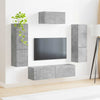 Harmaa TV-tasosetti 4 pcs Betoni Tekninen puu