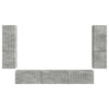 Harmaa TV-tasosetti 4 pcs Betoni Tekninen puu