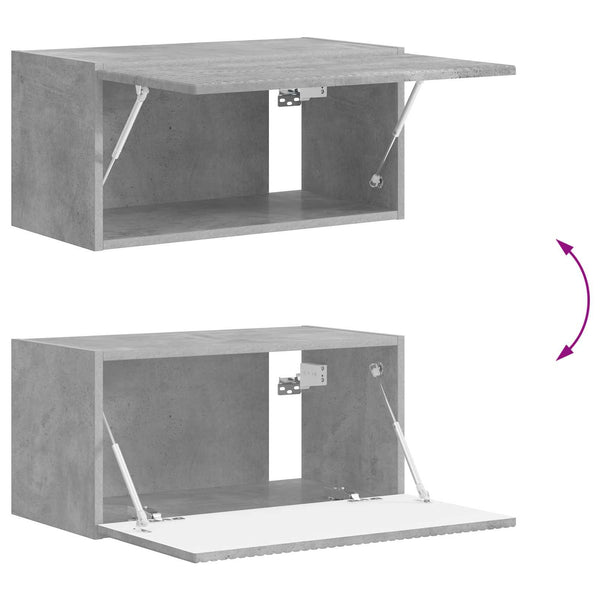 Harmaa TV-tasosetti 4 pcs Betoni Tekninen puu