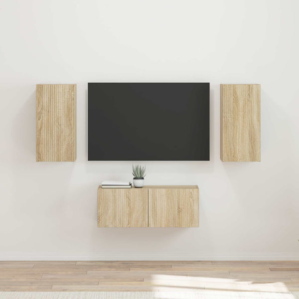 TV-tasosetti 6 pcs Sonoman tammi Tekninen puu