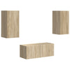 TV-tasosetti 6 pcs Sonoman tammi Tekninen puu
