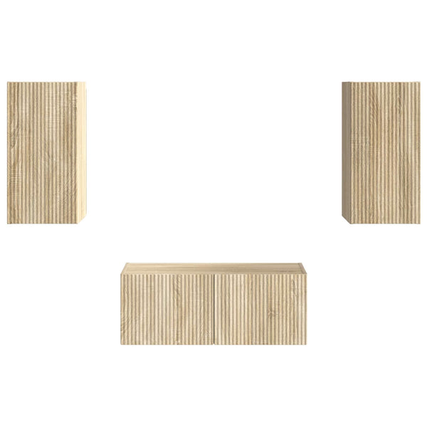 TV-tasosetti 6 pcs Sonoman tammi Tekninen puu