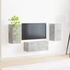 TV-tasosetti 6 pcs Betoni Harmaa Tekninen puu