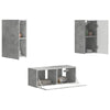TV-tasosetti 6 pcs Betoni Harmaa Tekninen puu