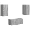 TV-tasosetti 6 pcs Harmaa Sonoma Tekninen puu