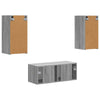 TV-tasosetti 6 pcs Harmaa Sonoma Tekninen puu
