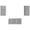 TV-tasosetti 6 pcs Harmaa Sonoma Tekninen puu